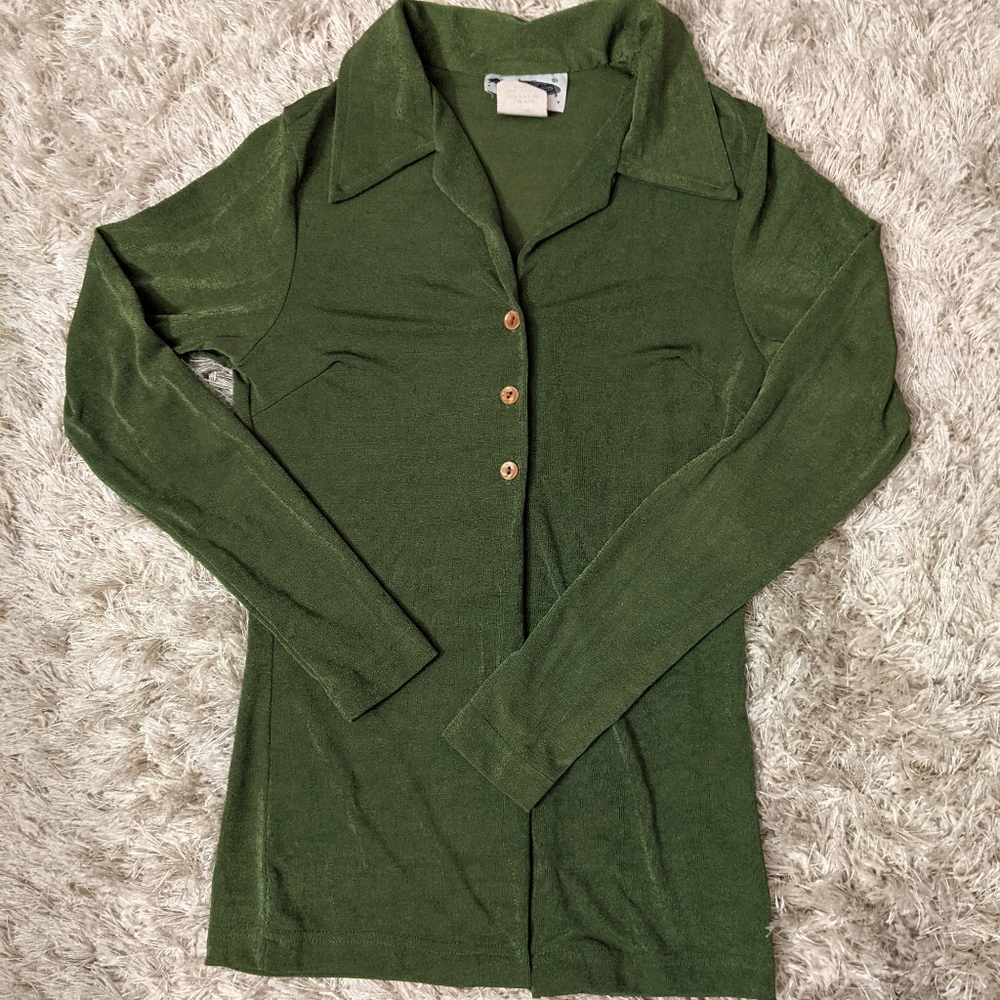 Vtg 90s Slinky 3-Button Collared Shirt